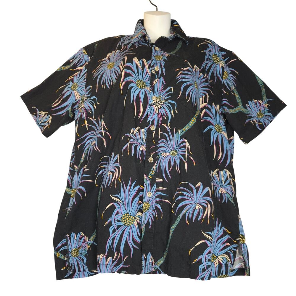 Cooke‎ Street Honolulu Mens Large Hawaiian Shirt Button Up Floral Beach Vacation